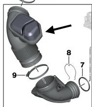 FTP F2X F3X B48 intake pipe ( inlet pipe)