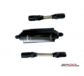 SPOOL PERFORMANCE BMW [N54/N55] E9X/E8X/E6X HIGH PERFORMANCE STAINLESS STEEL 10 MICRON IN-LINE FILTER UNIT SP-BM-10MFIL-1