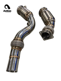 Active Autowerke F8X BMW S55 M2C / M3 / M4 DOWNPIPES W GESI G-SPORT CATS 11-080