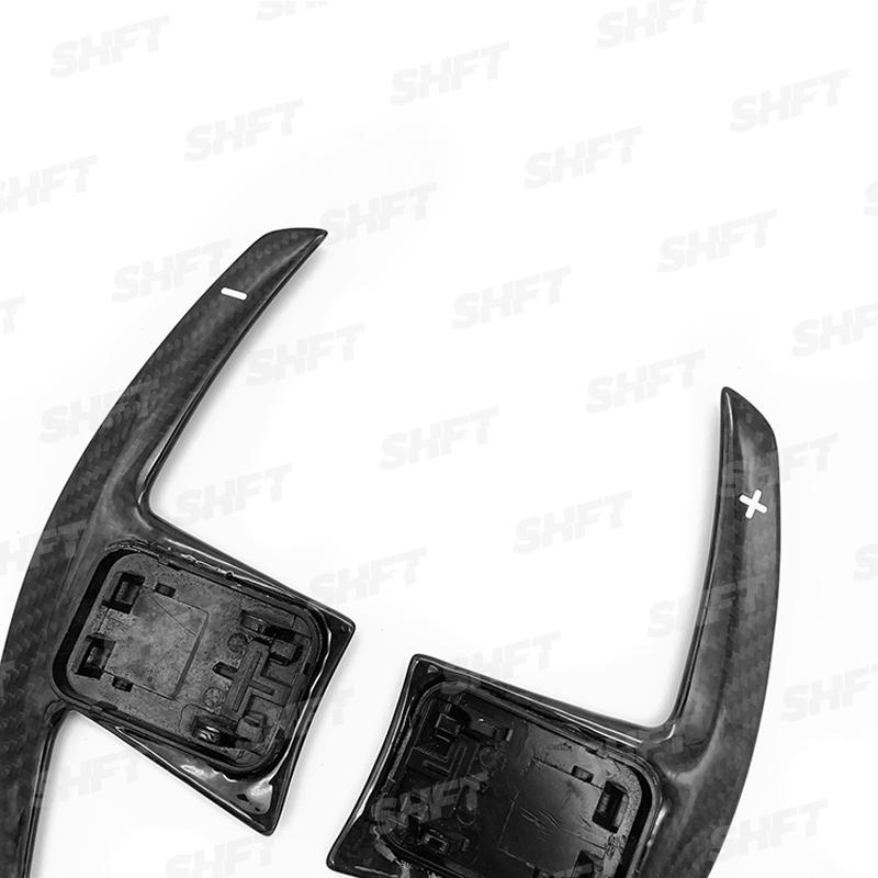 SHFT BMW G SERIES AUTOMATIC PADDLE SHIFTERS IN GLOSS OR MATTE CARBON FIBRE (G80 M3 G82 M4 F90 M5)