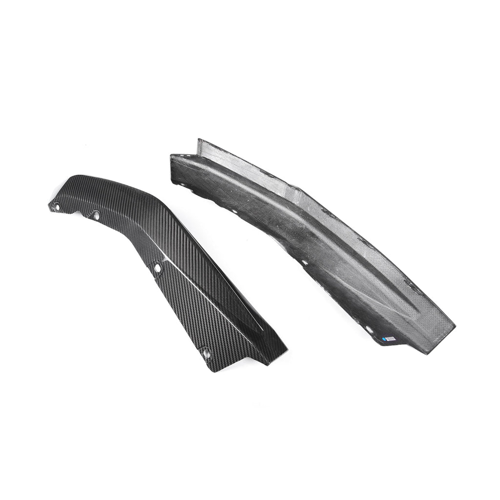 R44 MHC PLUS BMW G80 M3 OEM STYLE REAR SIDE DIFFUSER CORNER REPLACEMENTS IN PRE PREG CARBON FIBRE