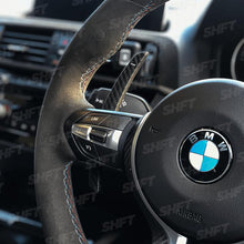 Load image into Gallery viewer, R44 BMW F SERIES AUTOMATIC PADDLE SHIFTERS IN GLOSS / MATTE CARBON FIBRE