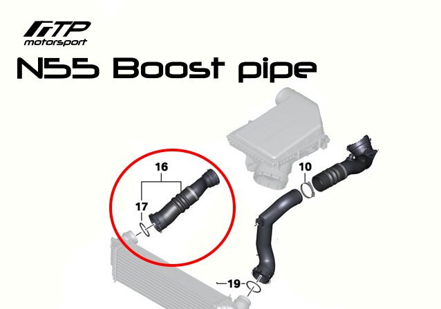 FTP BMW E8X E9X E-N55 Boost pipe (turbo to intercooler charge pipe TIC)