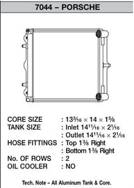 CSF Radiators All Aluminum Performance Radiator Porsche 7044