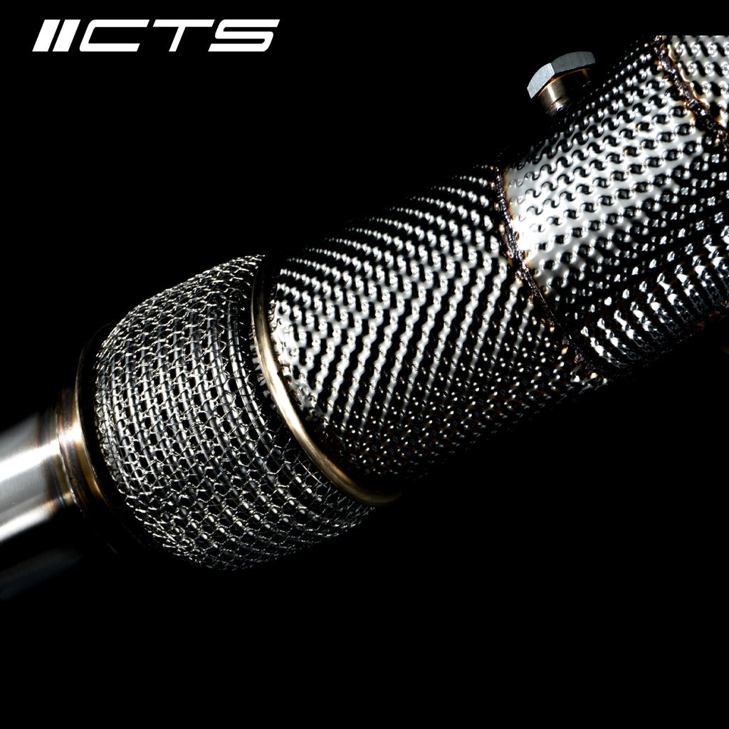 CTS TURBO AUDI C7/C7.5 S6/S7/RS7 4.0T CAST DOWNPIPE SET WITH HIGH FLOW CATS CTS-EXH-DP-0026-CAT