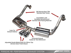 AWE PERFORMANCE EXHAUST FOR PORSCHE 981 BOXSTER 981-BOXSTER-EXH