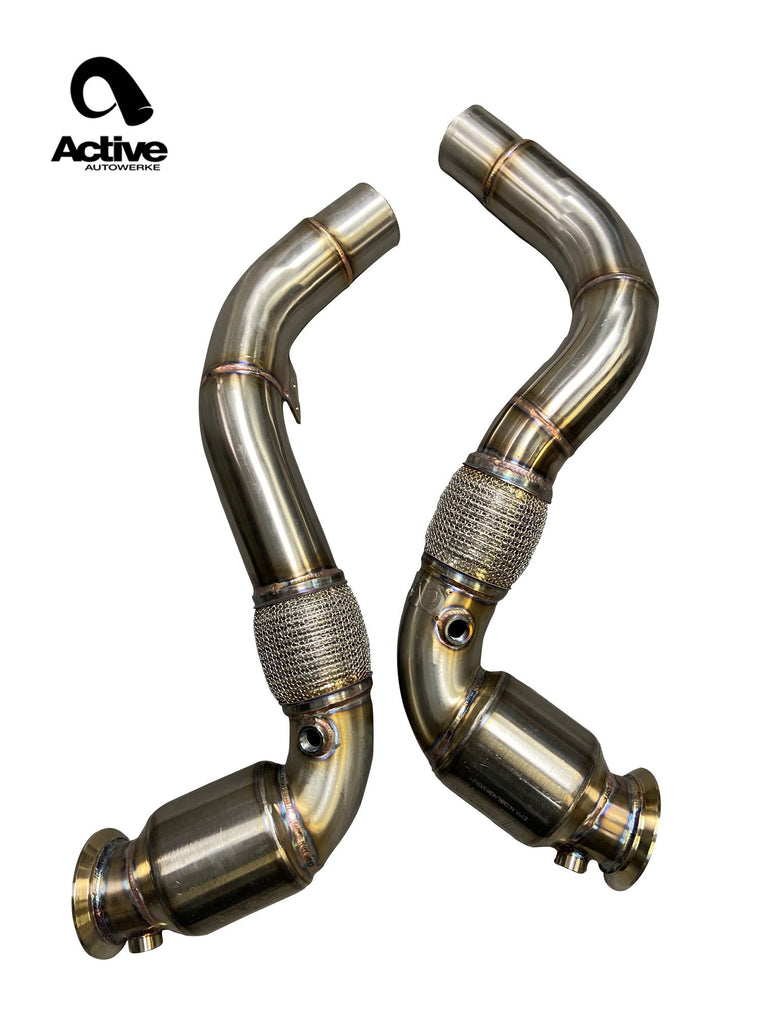 Active Autowerke BMW S63 N63 CATTED DOWNPIPES | V8 BMW X5 M AND X6 M X5 X6 550I 650I 11-041