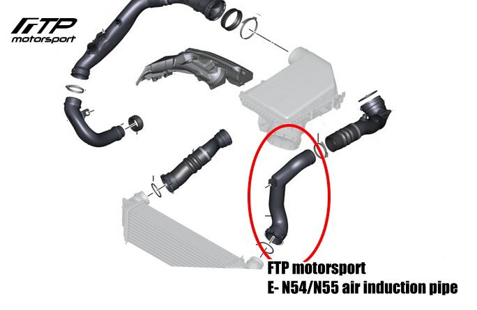 FTP E-N54/N55 air induction pipe