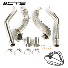 Load image into Gallery viewer, CTS TURBO AUDI C7/C7.5 S6/S7/RS7 4.0T CAST DOWNPIPE SET WITH HIGH FLOW CATS CTS-EXH-DP-0026-CAT