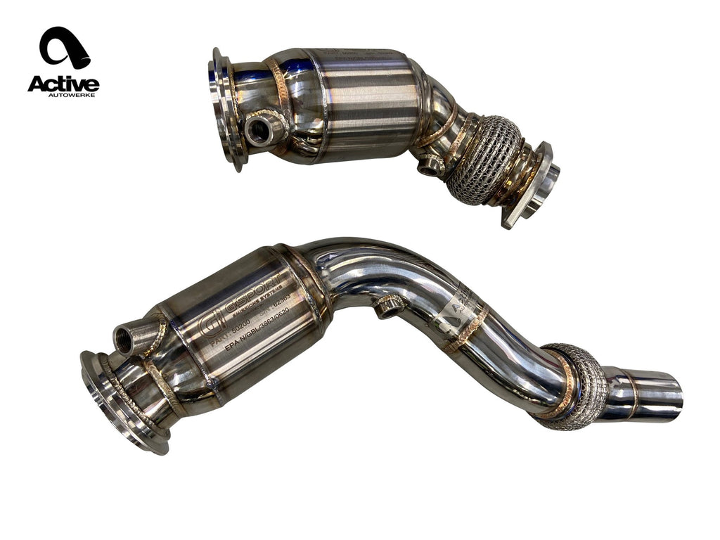 Active Autowerke F8X BMW S55 M2C / M3 / M4 DOWNPIPES W GESI G-SPORT CATS 11-080