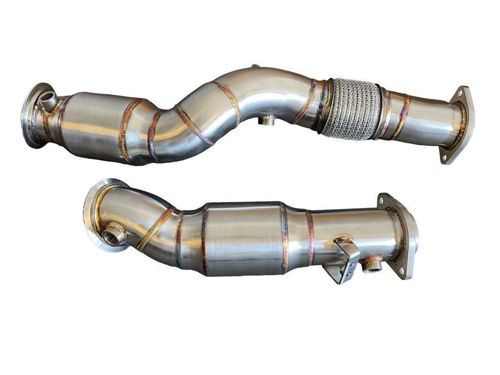 MAD BMW S58 CATTED DOWNPIPES M3 M4 G80 G82 G83 W/ FLEX SECTION MAD-2051