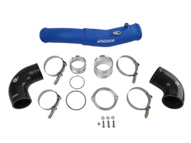 AFE Power BladeRunner 2-1/2 IN to 3 IN Aluminum Hot-Side Charge Pipe Blue 46-20408-L