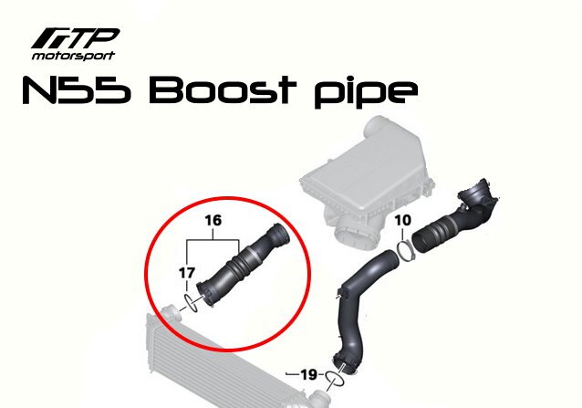 FTP BMW E8X E9X E-N55 Boost pipe ( turob to intercooler charge pipe TIC )