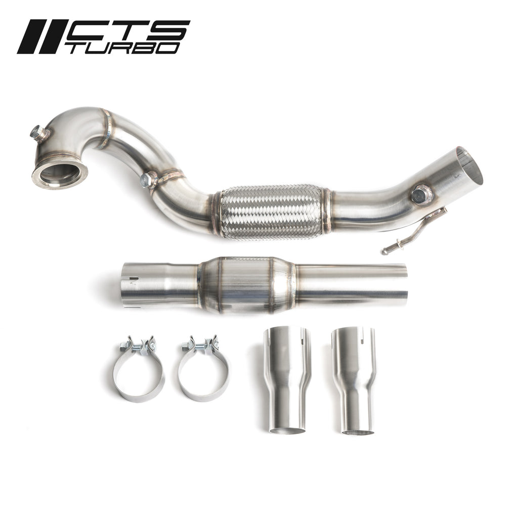 CTS TURBO MK6/MK7 JETTA SE 1.4T, MK7 GOLF 1.4T 3″ DOWNPIPE WITH HIGH-FLOW CAT CTS-EXH-DP-0033-CAT