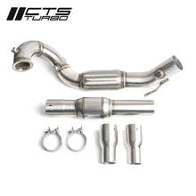 Load image into Gallery viewer, CTS TURBO MK6/MK7 JETTA SE 1.4T, MK7 GOLF 1.4T 3″ DOWNPIPE WITH HIGH-FLOW CAT CTS-EXH-DP-0033-CAT