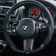 Load image into Gallery viewer, RFF SHFT STEERING WHEEL BUTTON FRAME TRIM IN CARBON FIBRE LOOK WITH GLOSS FINISH