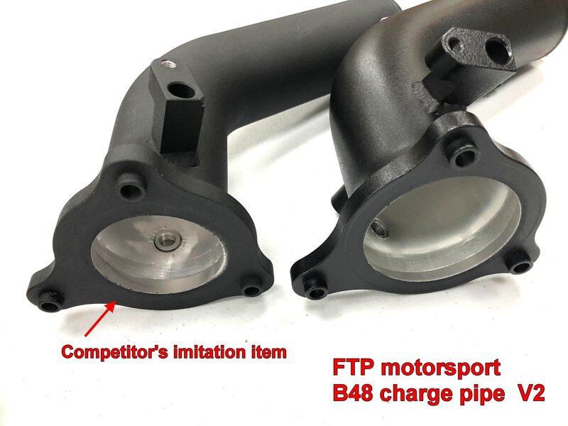 FTP BMW B48 B46 2.0T charge pipe V2 Red Style