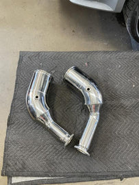Valvetronic Designs Audi RS6 / RS7 C8 Free Flow Race Front Pipes AUD.C8.FF.BR