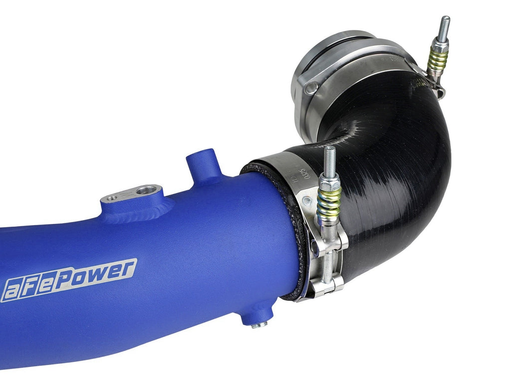 AFE Power BladeRunner 2-1/2 IN to 3 IN Aluminum Hot-Side Charge Pipe Blue 46-20408-L