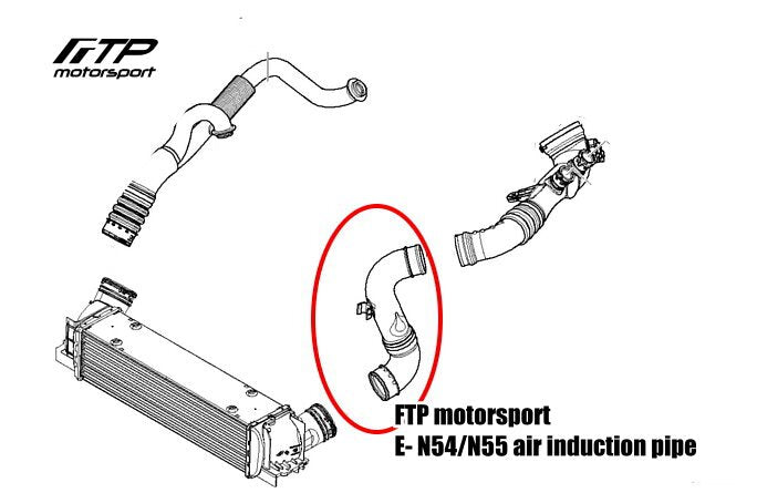 FTP E-N54/N55 air induction pipe