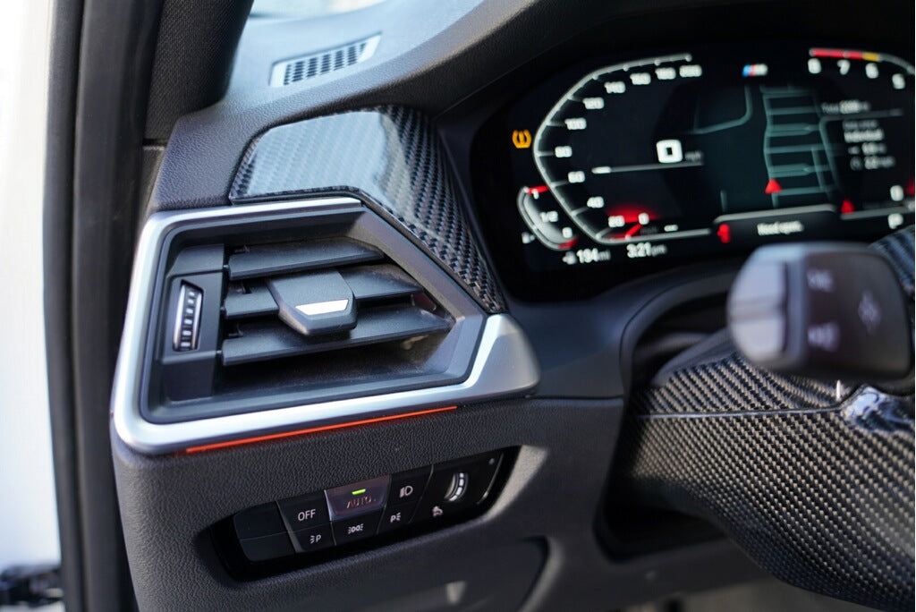 Dinmann G8X M3 & M4 - interior Driver Side Carbon FIber Air vent trim oem replacement
