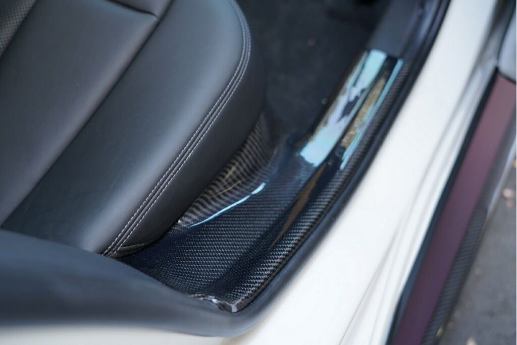 Dinmann G80 M3 - Front and Rear Doors Inside Wall FLoor Trim 4 PC carbon fiber replacements