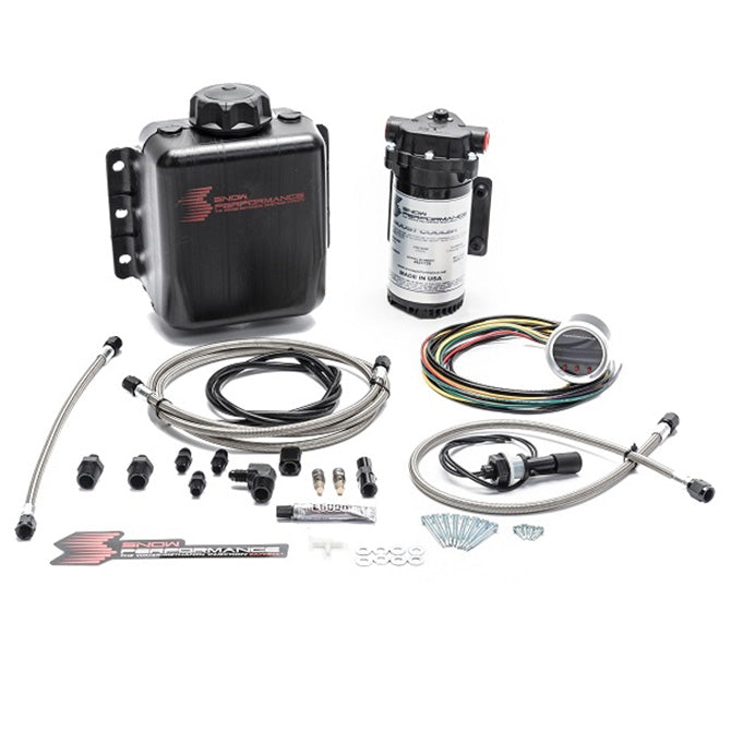 Snow Performance Stage 2.5 Boost Cooler Forced Induction Progressive Water-Methanol Injection Kit (Stainless Steel Braided Line, 4AN Fittings)